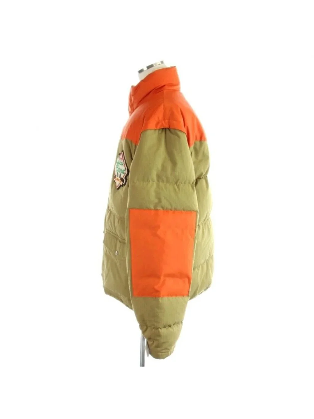 Gucci Down Vest 2-Way Patch Logo 50 Orange Brown MW